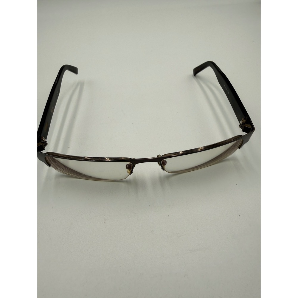 Gucci Eyeglasses Mens Brown Tortoise Good Rectangular Metal Frames